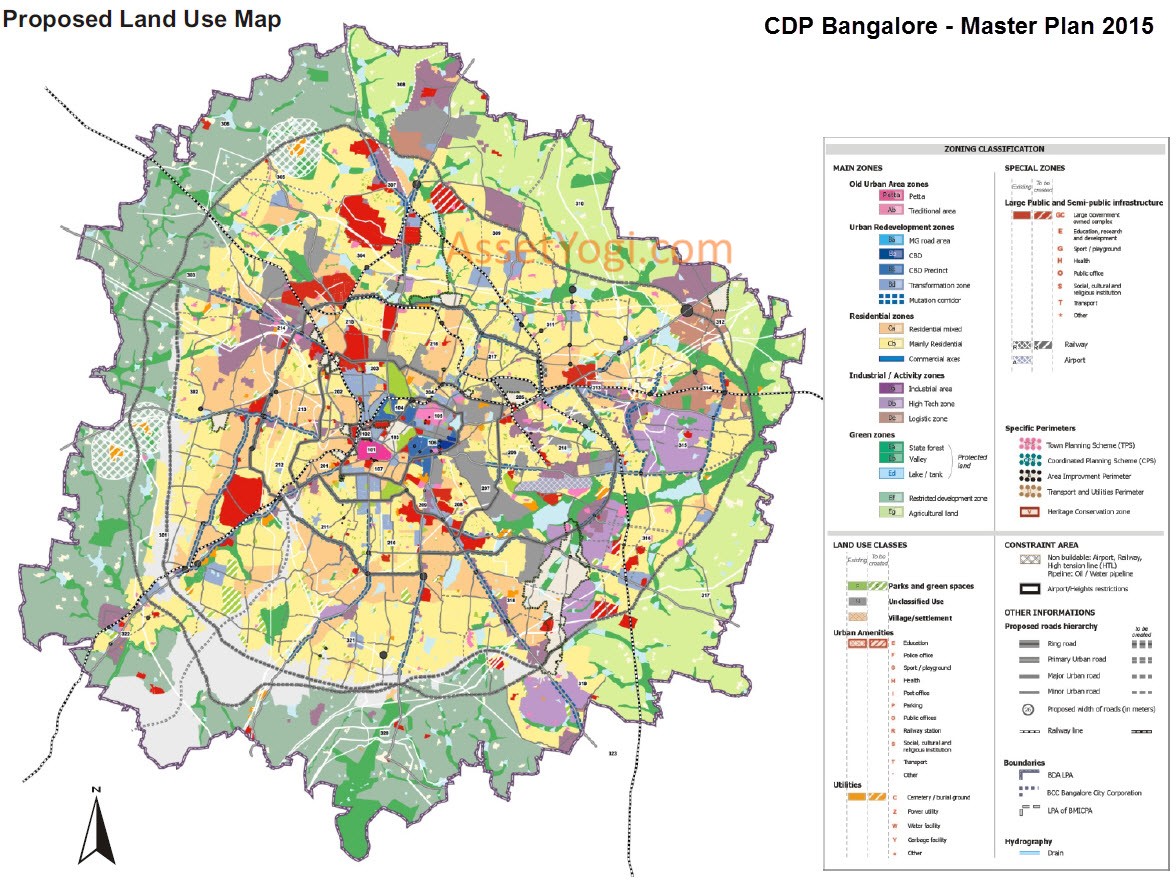 bangalore city limits map Cdp Bangalore Master Plan 2031 2015 Map Summary Download bangalore city limits map